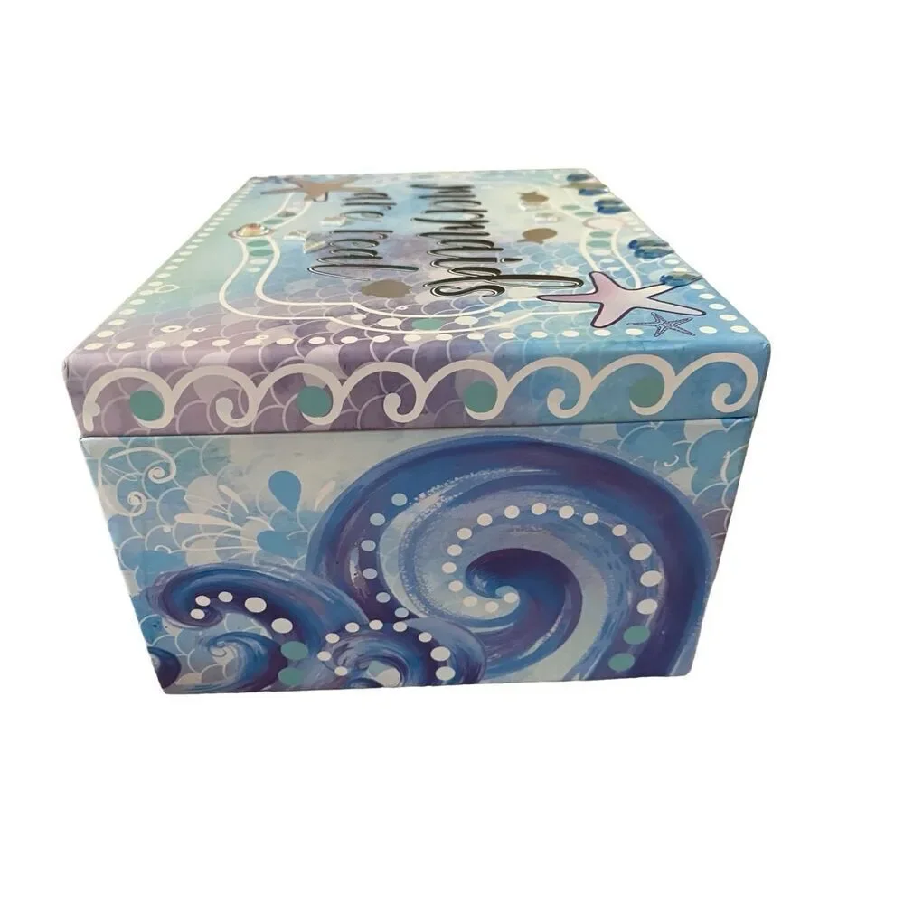 Mermaids Are Real Triple Compartment Jewelry Box Pullout Drawers